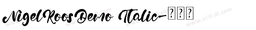NigelRoosDemo Italic字体转换